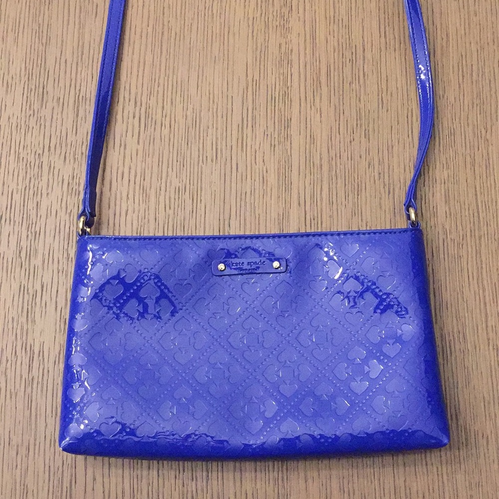 Kate Spade Patent Leather Blue Crossbody